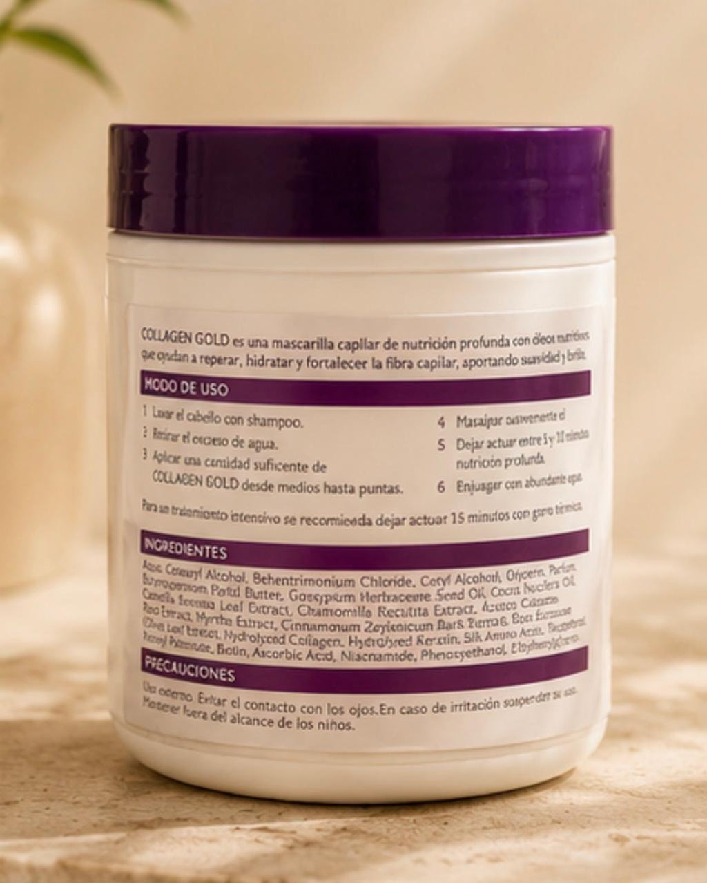 Collagen Gold — Mascarilla Capilar Nutritiva Triple Tecnología