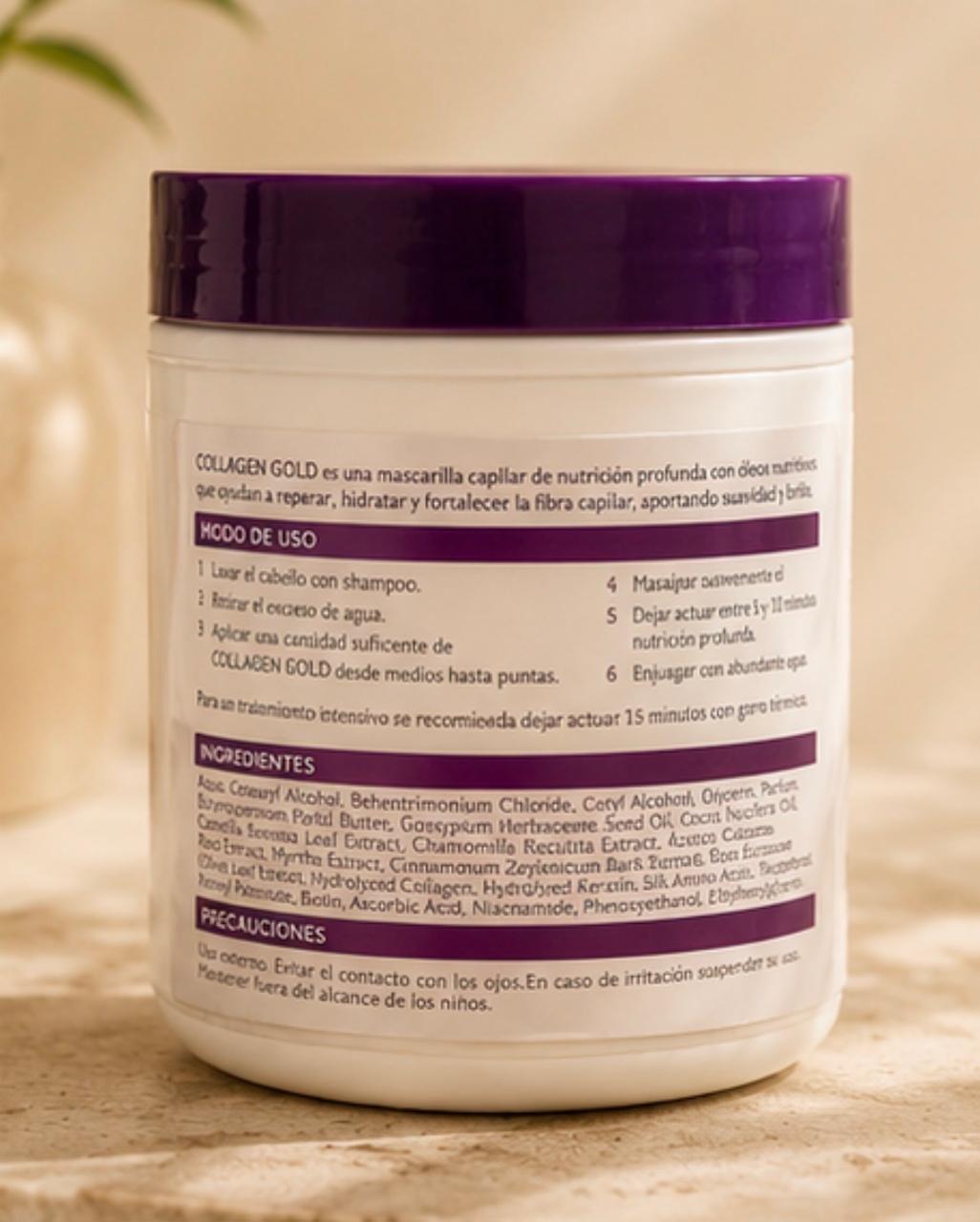 Collagen Gold — Mascarilla Capilar Nutritiva Triple Tecnología